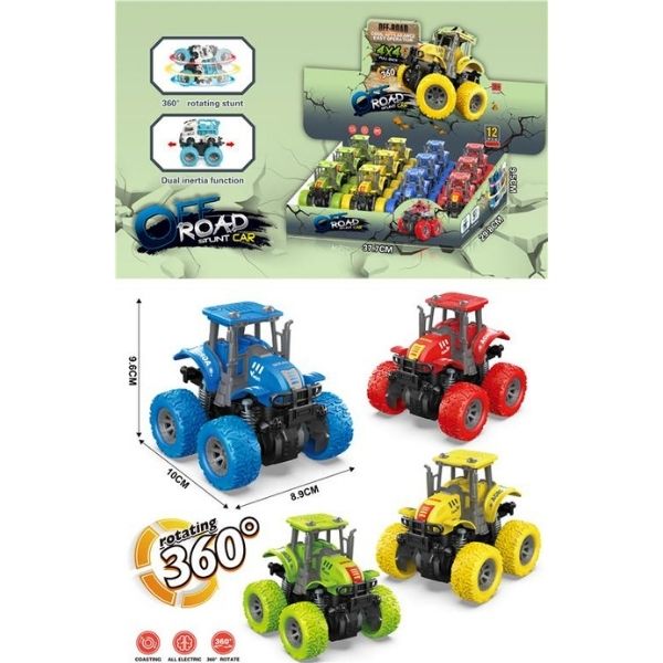 Όχημα Τρακτέρ 4x4 10cm Διάφορα Χρώματα Display 12
