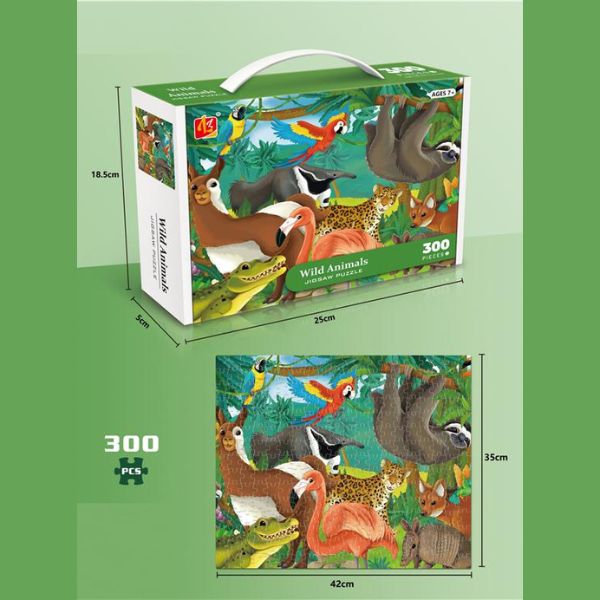 Παζλ Άγρια Ζώα Της Ζούγκλας 300τμχ