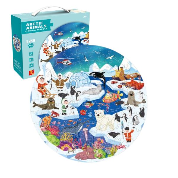Παζλ Στρόγγυλο Αρκτικός Κύκλος 128τμχ