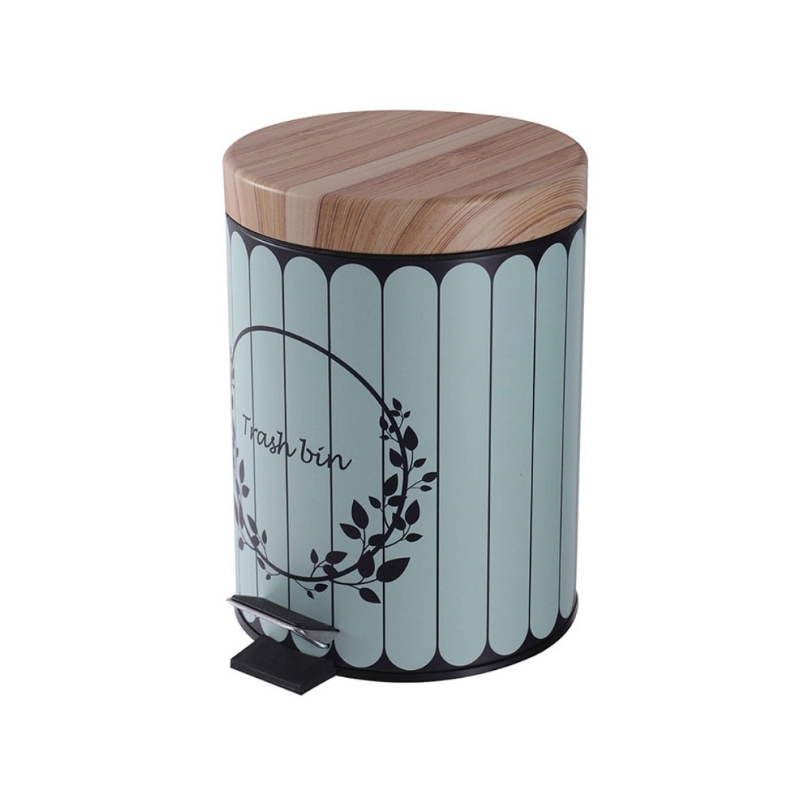 Πεντάλ 5lt Decor Μεταλλικό Με Εφέ Ξύλου Καπάκι