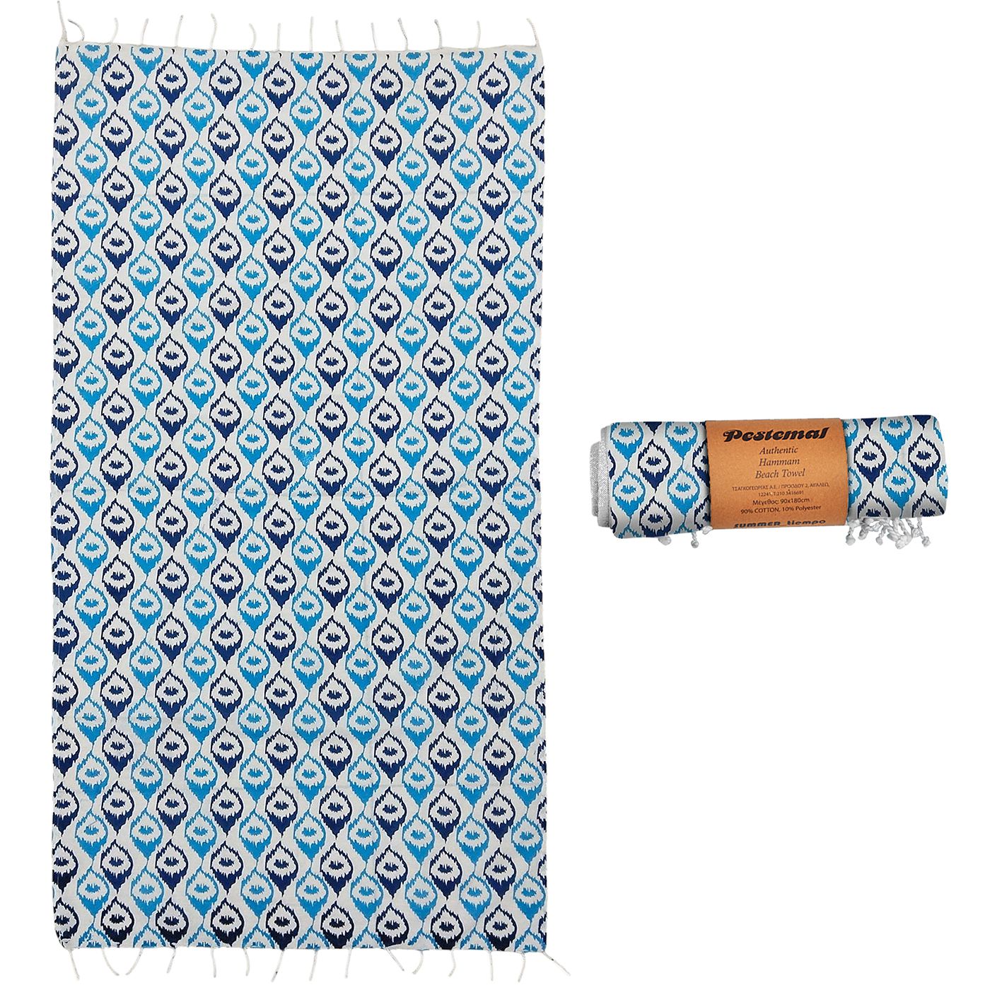 Πετσέτα Θαλάσσης Pestemal Full Ματάκια ~280g 90x180cm