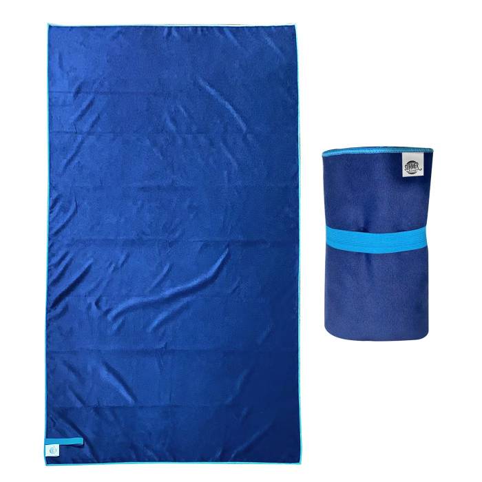Πετσέτα Θαλάσσης Suede Μικροΐνες Μπλε 85x160cm ~272gr (42-2710)