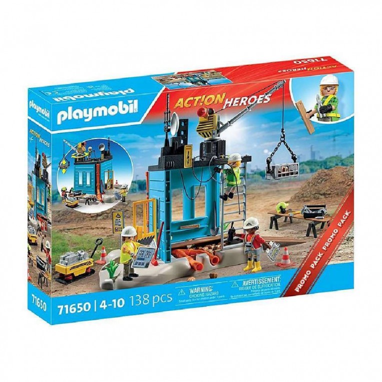 Playmobil Action Heroes Εργοτάξιο (71650)