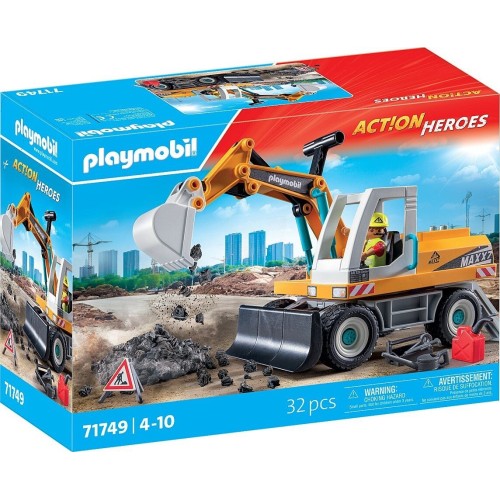 Playmobil Action Heroes Μεγάλος Εκσκαφέας Κατασκευών (71749)