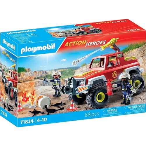 Playmobil Action Heroes Πυροσβεστικό Όχημα 4x4 (71824)