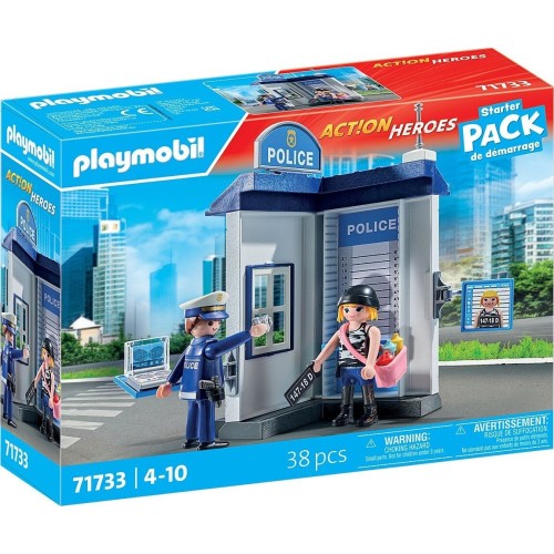 Playmobil Action Heroes Starter Pack Δωμάτιο Εξακρίβωσης Στοιχείων Συλληφθέντων (71733)