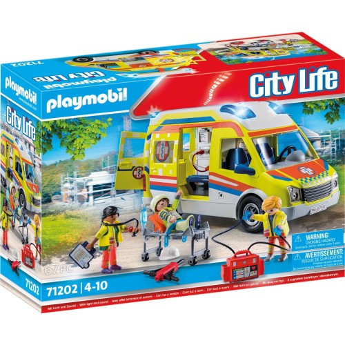 Playmobil Ασθενοφόρο Mε Διασώστες (71202)