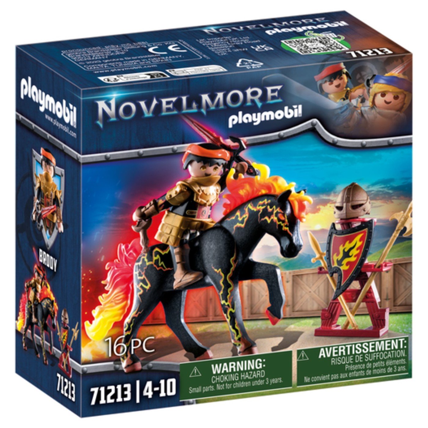 Playmobil Burnham Raiders Ιππότης Και Άλογο Της Φωτιάς (71213)