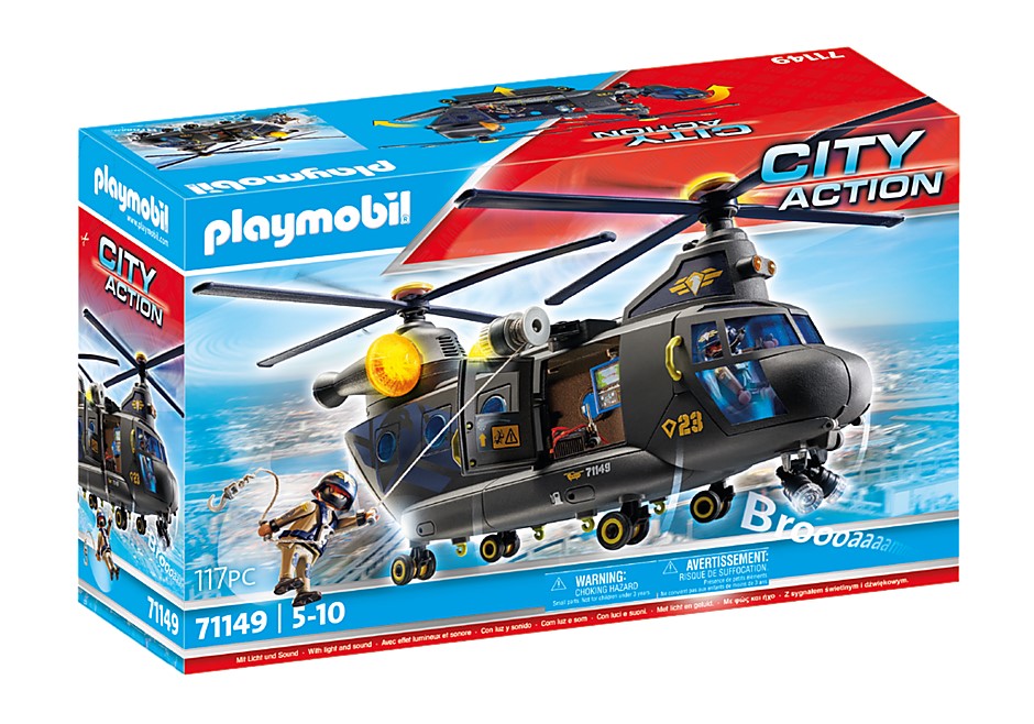 Playmobil City Action Ελικόπτερο Ειδικών Δυνάμεων Με Δύο Έλικες (71149)