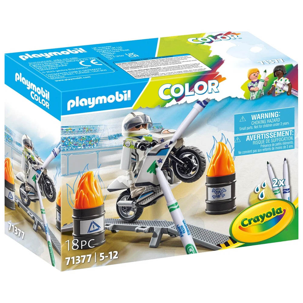 Playmobil Color: Μοτοσικλέτα Με Οδηγό (71377)