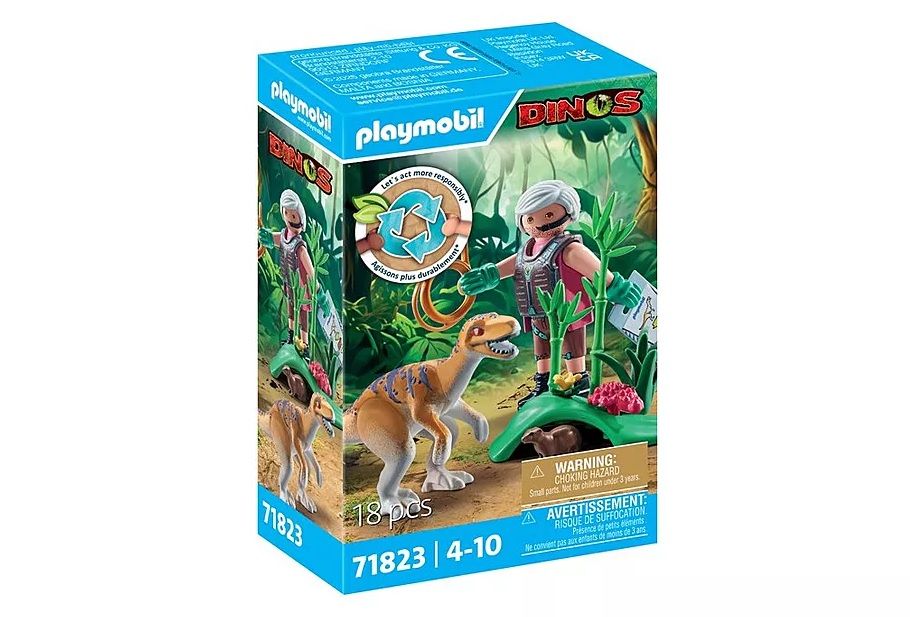 Playmobil Εξερευνιτής Και Βελοσιράπτορ (71823)