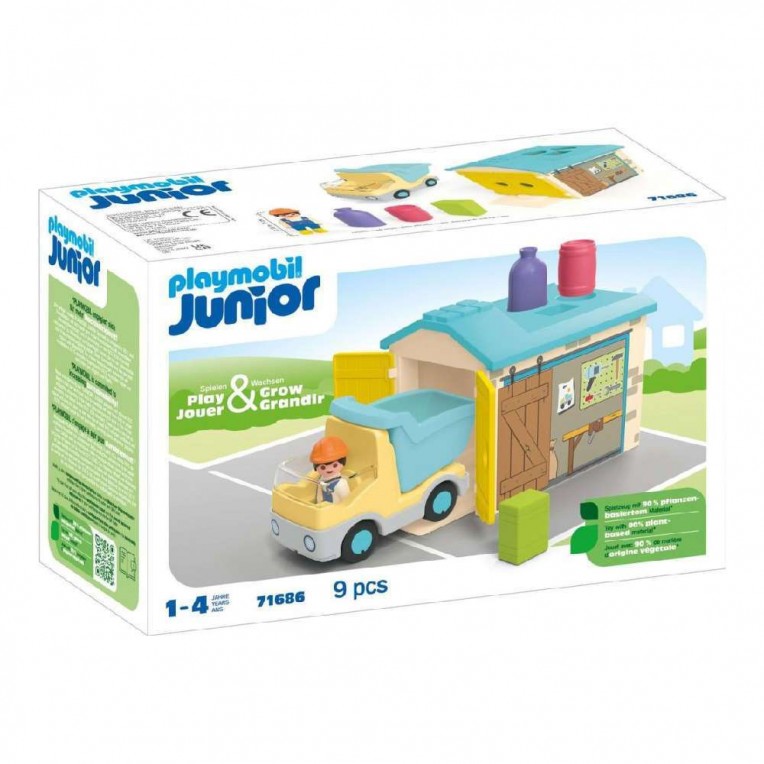 Playmobil Junior Φορτηγό με Γκαράζ (71686)