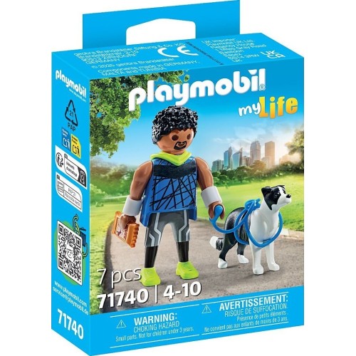 Playmobil My Life Αθλητής Με Μπόρντερ Κόλεϊ (71740)