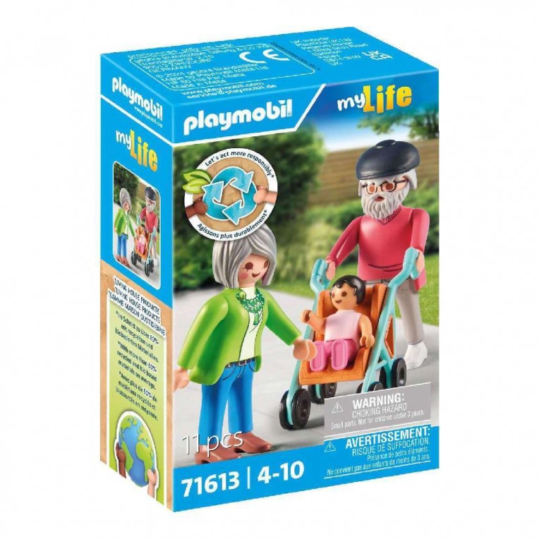 Playmobil My Life Παππούς και Γιαγιά με Μωρό (71613)