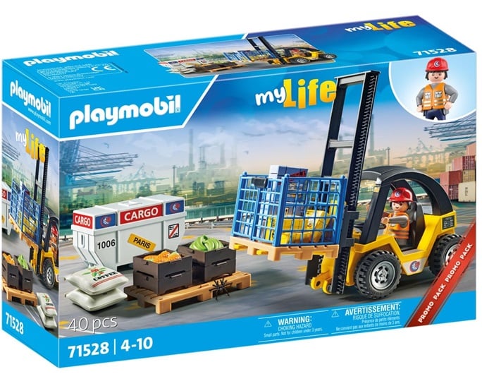 Playmobil My Life - Περονοφόρο Ανυψωτικό Όχημα Με Φορτία (71528)