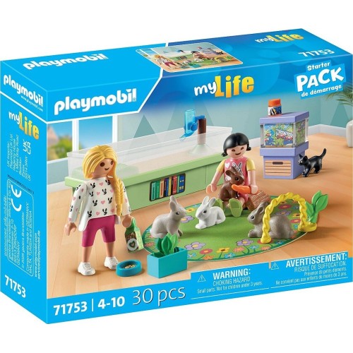 Playmobil My Life Starter Pack Παίζοντας Με Τα Κουνελάκια (71753)