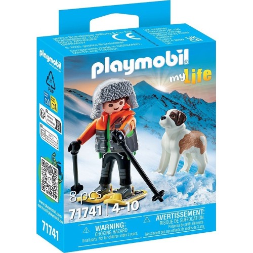 Playmobil Pet Collection -Ορειβάτης Με Σκύλο Του Αγίου Βερνάρδου (71741)