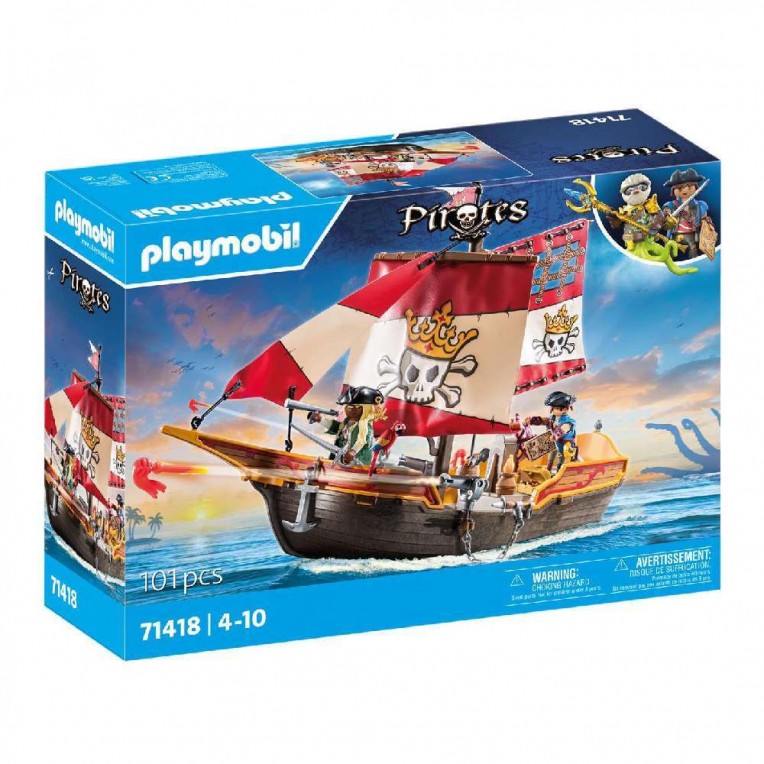 Playmobil Pirates Πειρατική Γαλέρα Ο Βασιλιάς των Πειρατών (71418)