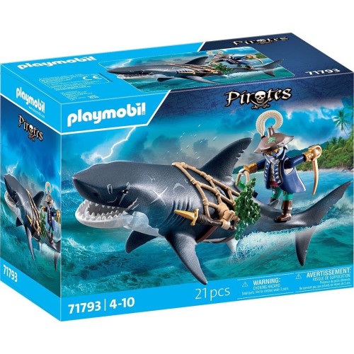 Playmobil Pirates Πειρατής Με Γιγαντιαίο Καρχαρία (71793)