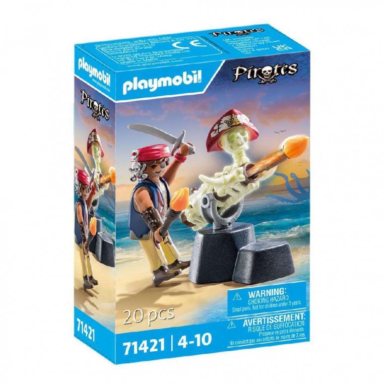 Playmobil Pirates Πειρατής με Κανόνι (71421)