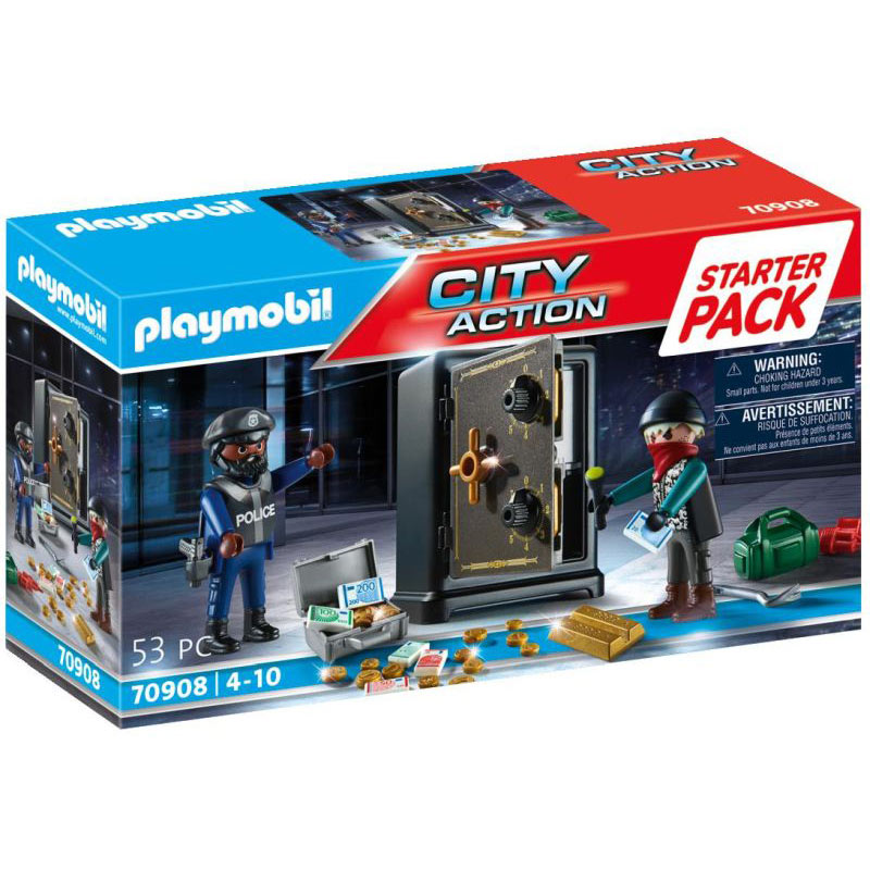 Playmobil Starter Pack Σύλληψη Διαρρήκτη Χρηματοκιβωτίου (70908)