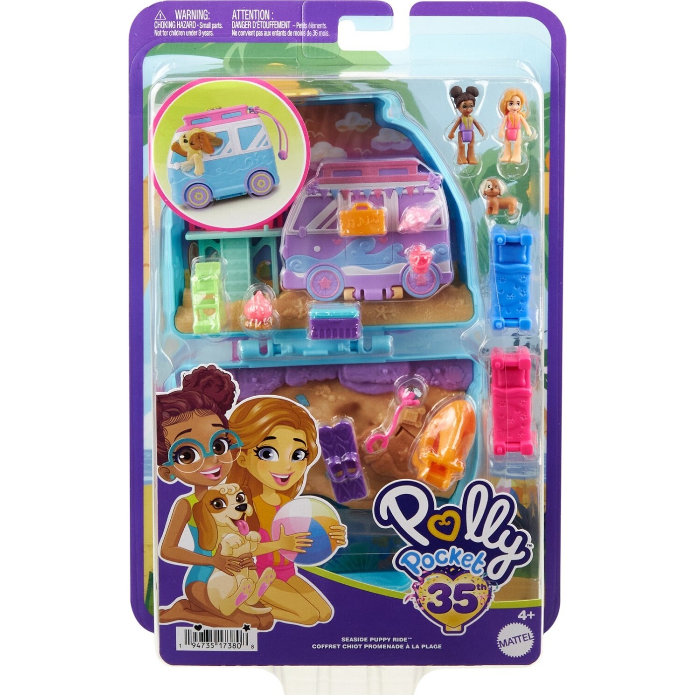 Polly Mini Ο Κόσμος της Polly Σετάκι Puppy Ride Mattel (FRY35/HRD36)