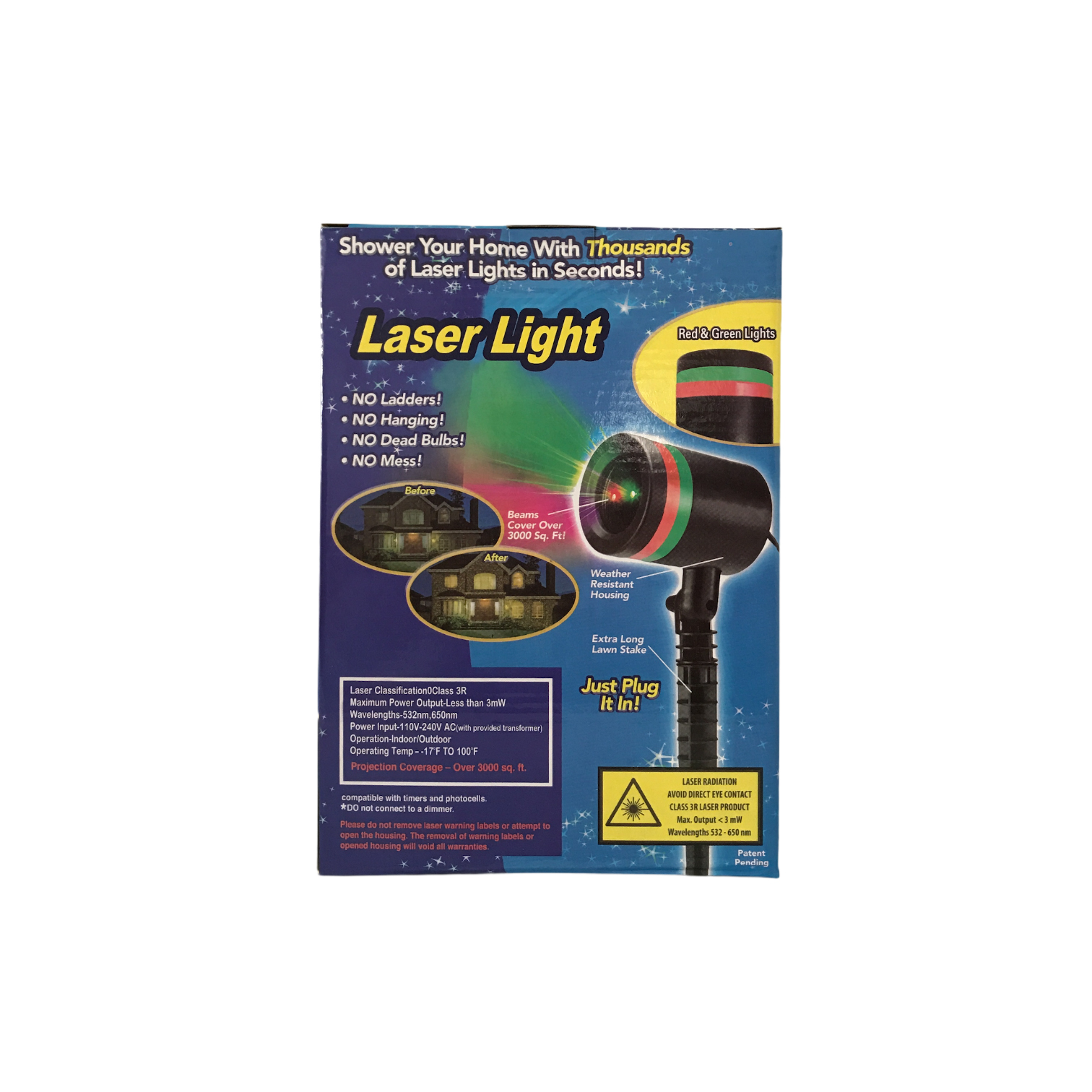 Προβολέας Φωτορυθμικό Laser Πράσινο-Κόκκινο