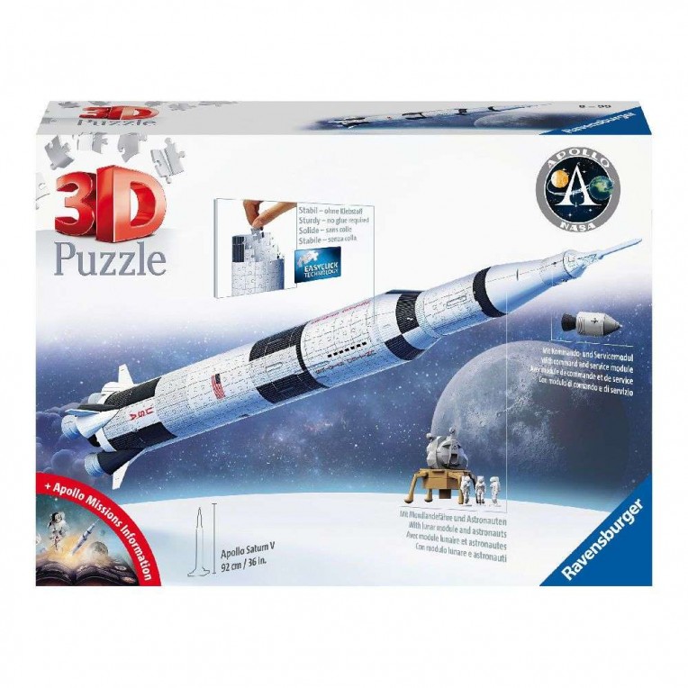 Ravensburger 3D Παζλ Πύραυλος Apollo Saturn V (11545)