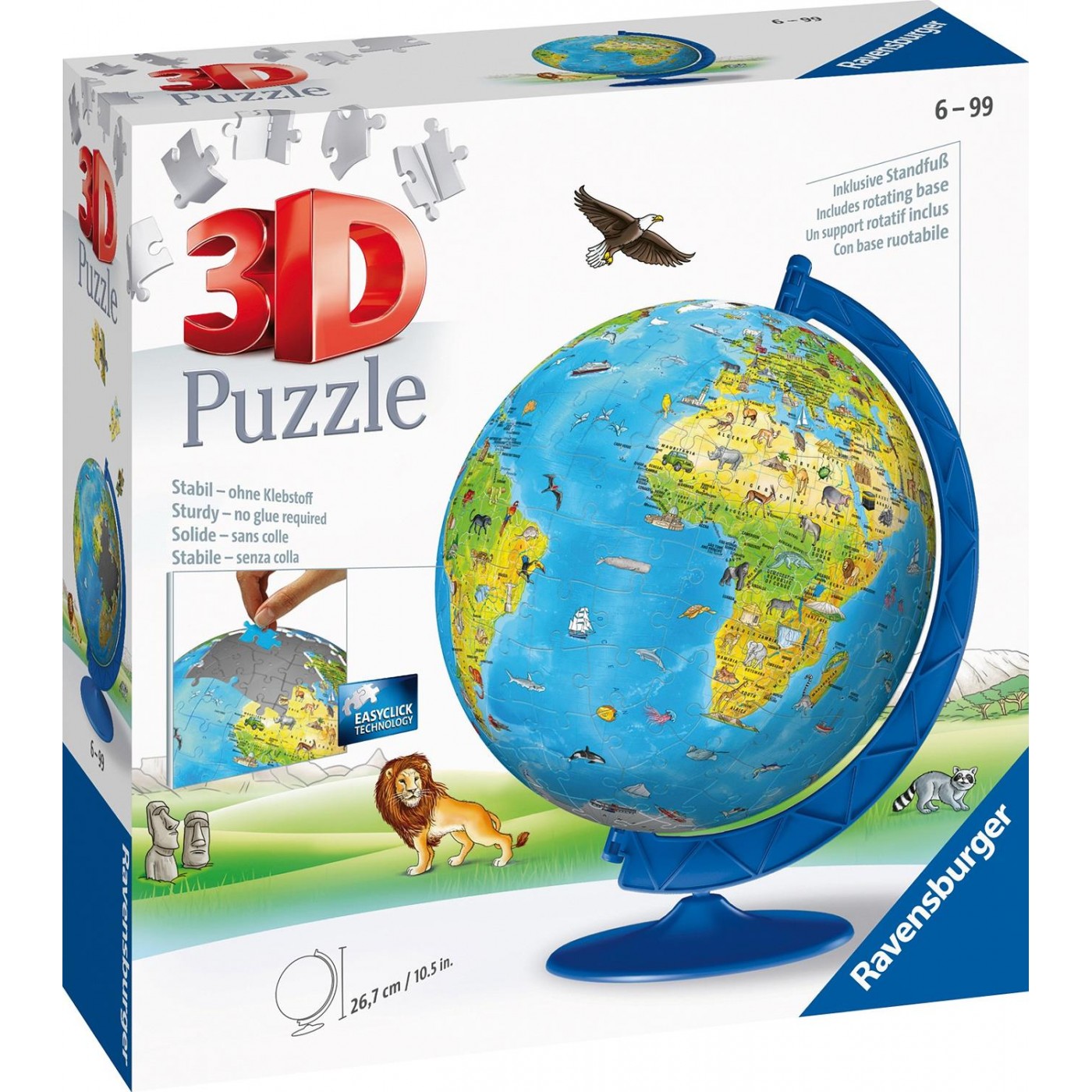 Ravensburger 3D Puzzle 180 τεμ. Υδρόγειος για Παιδιά (12338)