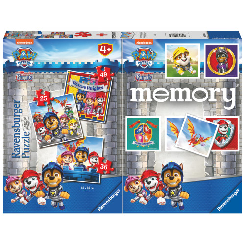 Ravensburger Επιτραπέζιο Memory® + 3 Παζλ Paw Patrol (20983)