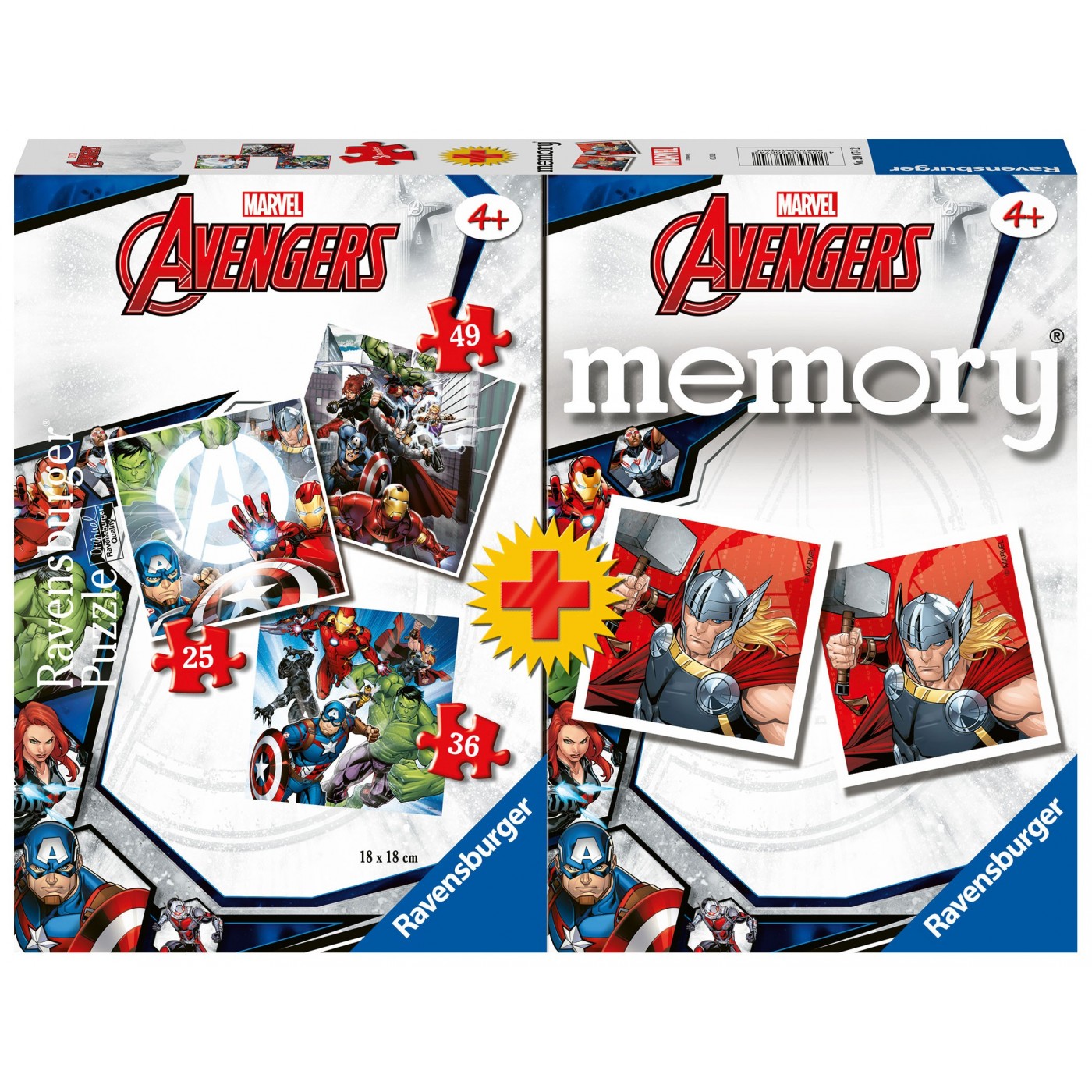 Ravensburger Memory® + 3 Παζλ Avengers (20674)