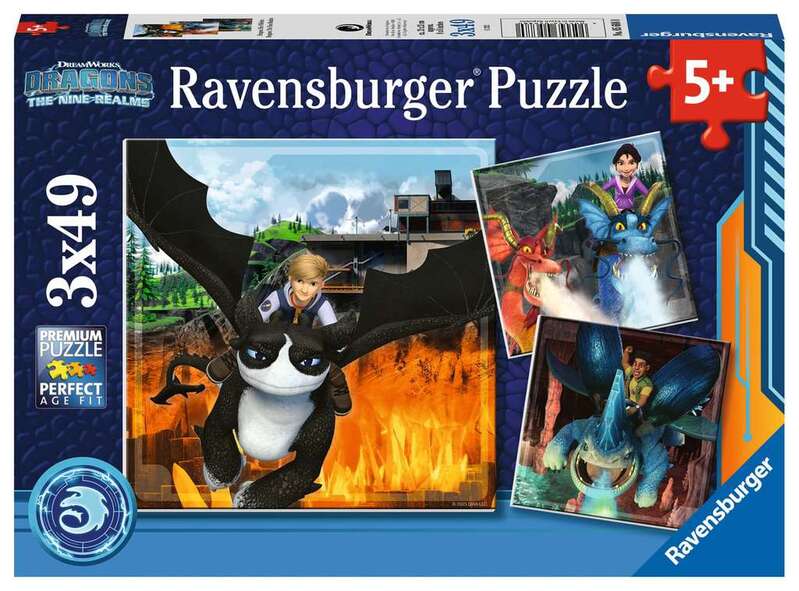 Ravensburger Παζλ 3X49τμχ. Δράκοι (05688)