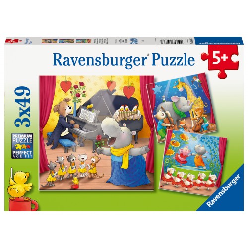 Ravensburger Παζλ 3X49τμχ. Ζωάκια Στη Σκηνή (05638)