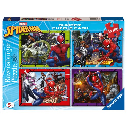 Ravensburger Παζλ 4x100 τεμ. Spiderman (12001076)