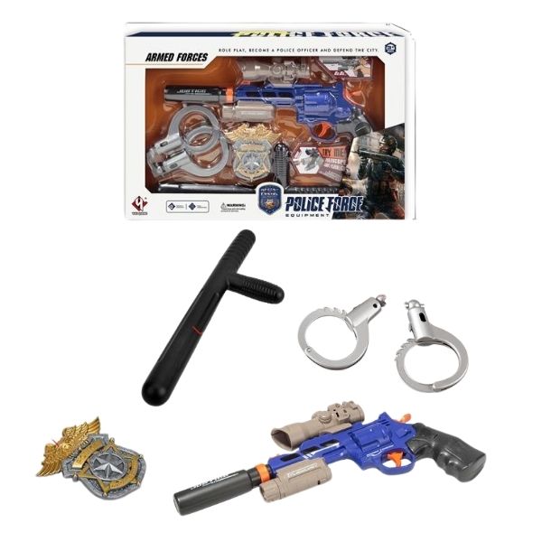 Σετ Αστυνομικού Με Όπλο, Γκλομπ Και Αξεσουάρ 4τμχ