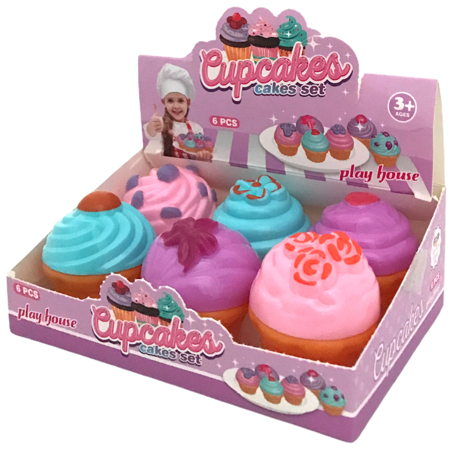 Πλαστικό Cup Cake 6τμχ