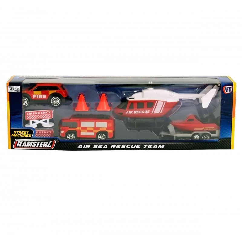 Teamsterz Οχήματα Διάσωσης Αέρος και Θαλάσσης Die Cast με Αξεσουάρ (7535-17087)