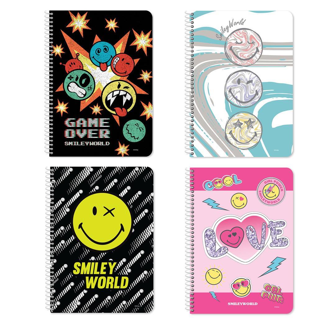 Τετράδιο Σπιράλ Α4 2Θ 60Φ Smiley (000504971)