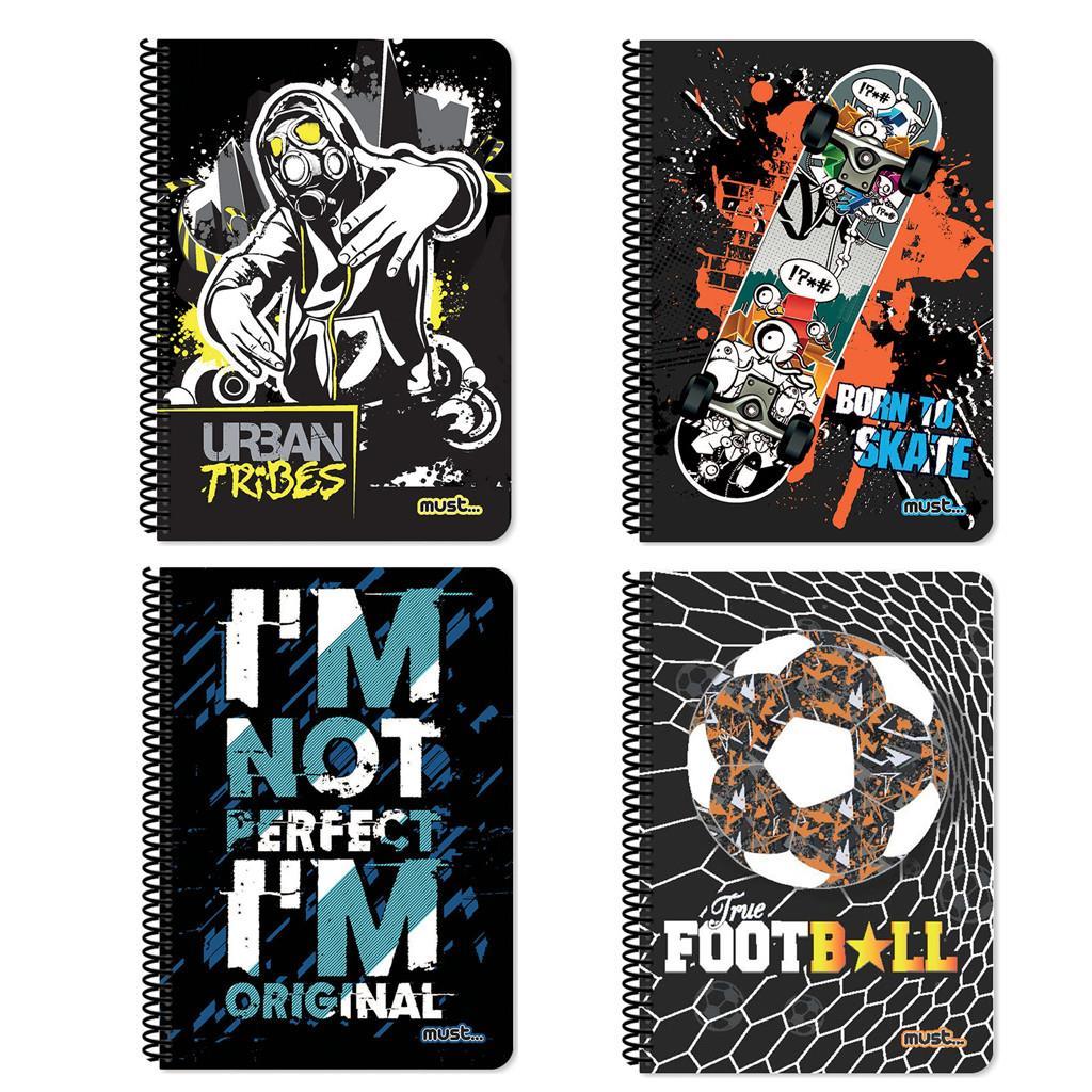 Τετράδιο Σπιράλ Α4 3Θ 90Φ Must Tribes (000584445)