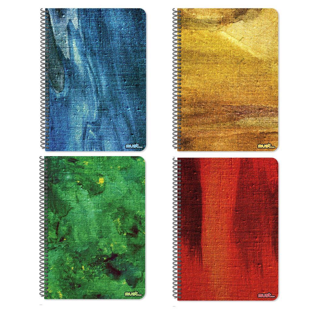 Τετράδιο Σπιράλ Must Team Canvas B5 120 Φύλλων 4 Θεμάτων - 4 Σχέδια (000585279)