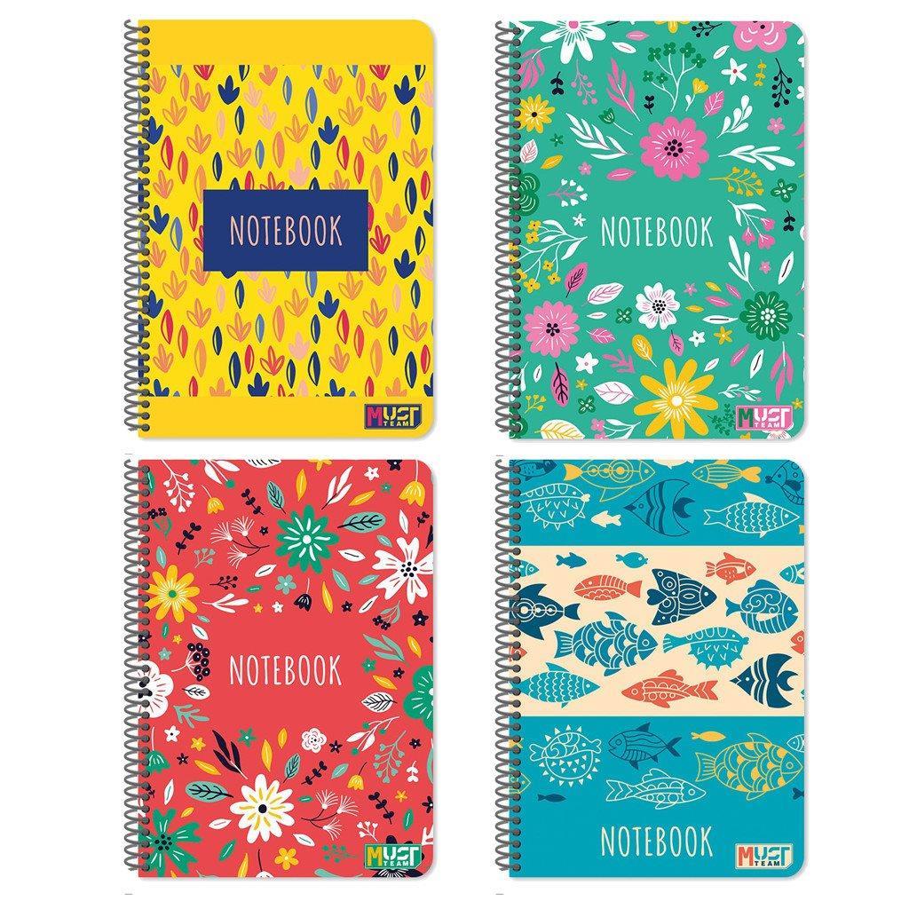Τετράδιο Σπιράλ Must Team Vibes B5 90 Φύλλων 3 Θεμάτων - 4 Σχέδια (000586607)