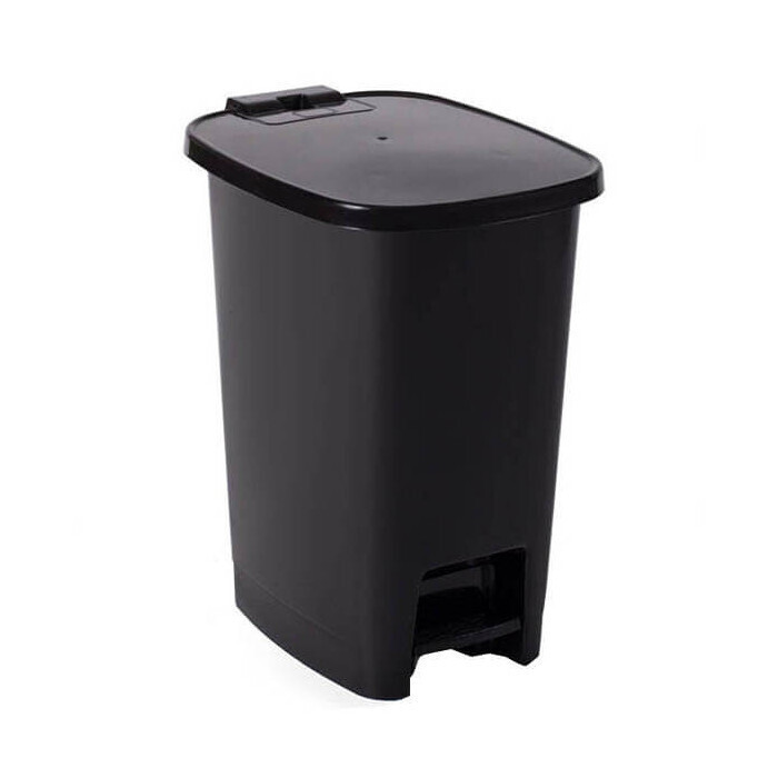 TnS Κάδος Απορριμμάτων Πλαστικός με Πεντάλ Μαύρος 15lt (32-800-2030)
