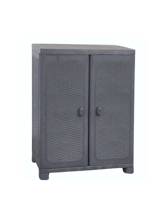 TnS Ντουλάπα Δίφυλλη Πλαστική με 2 Ράφια 70x44x91εκ (33-800-0058)