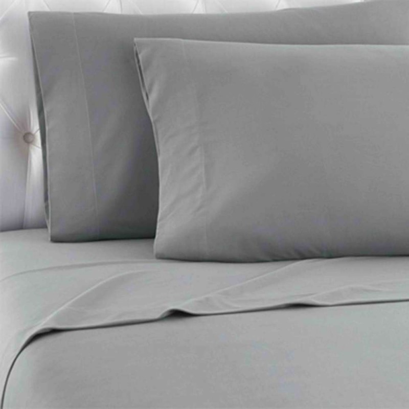 TnS Σεντόνι Μονόχρωμο Με Λάστιχο Γκρι Ανοιχτό 100χ200+25cm (39-958-0351)