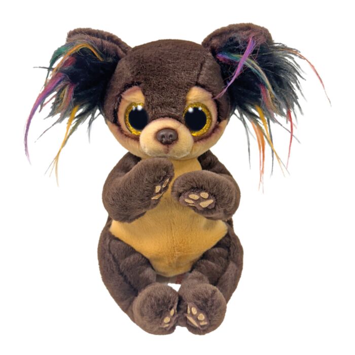 TY Beanie Bellies Χνουδωτό Σκυλάκι με Παπιγιόν Καφέ 15εκ (1607-37393)