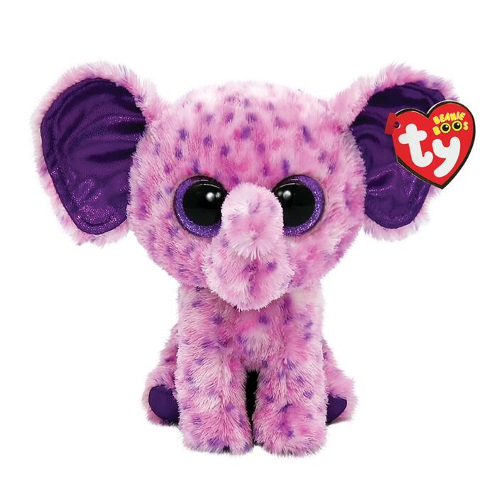 TY Beanie Boos Eva Χνουδωτό Ελέφαντας Μωβ 15εκ (1607-36386)