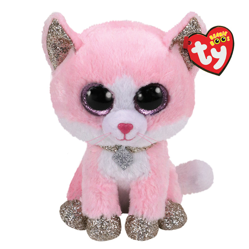 TY Beanie Boos Fiona Χνουδωτό Γατούλα Ροζ 23εκ (1607-36489)