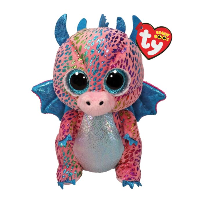 TY Beanie Boos Flint Χνουδωτός Δράκος Πολύχρωμος 15cm (1607-37346)