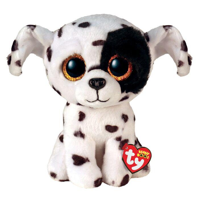 TY Beanie Boos Luther Χνουδωτό Σκυλάκι Δαλματίας Λευκό & Μαύρο 15εκ (1607-36389)