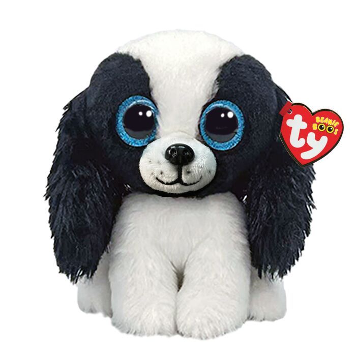 TY Beanie Boos Sissy Χνουδωτό Σκυλάκι Λευκό Και Μαύρο (1607-36570)